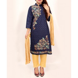 Navy Embroidered Stylish Design Ladies suit AKG-076
